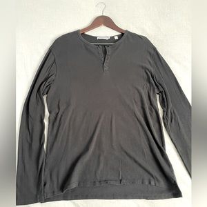 Vince Pima Cotton Pique Long Sleeve Henley